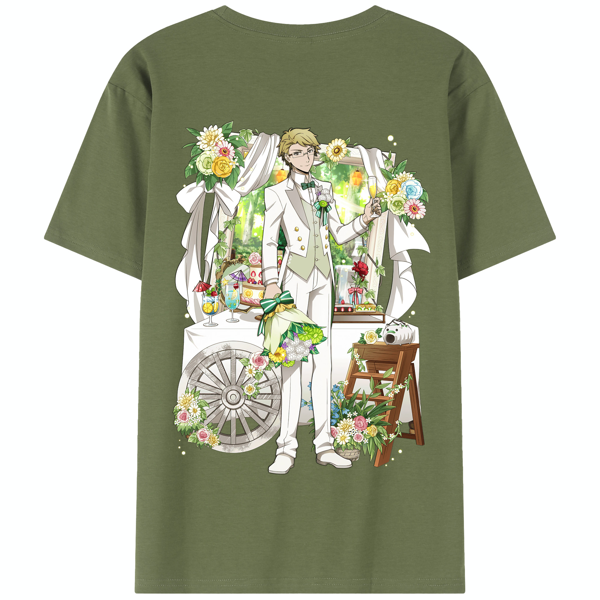 （画像用） 文豪ストレイドッグス Bungo Stray Dogs 綿100％半袖Tシャツ（背面プリント）